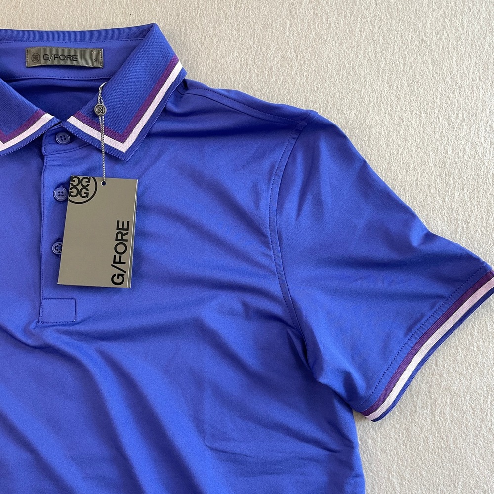 G/FORE Royal Blue Short Sleeve Polo - Picture 3 of 8